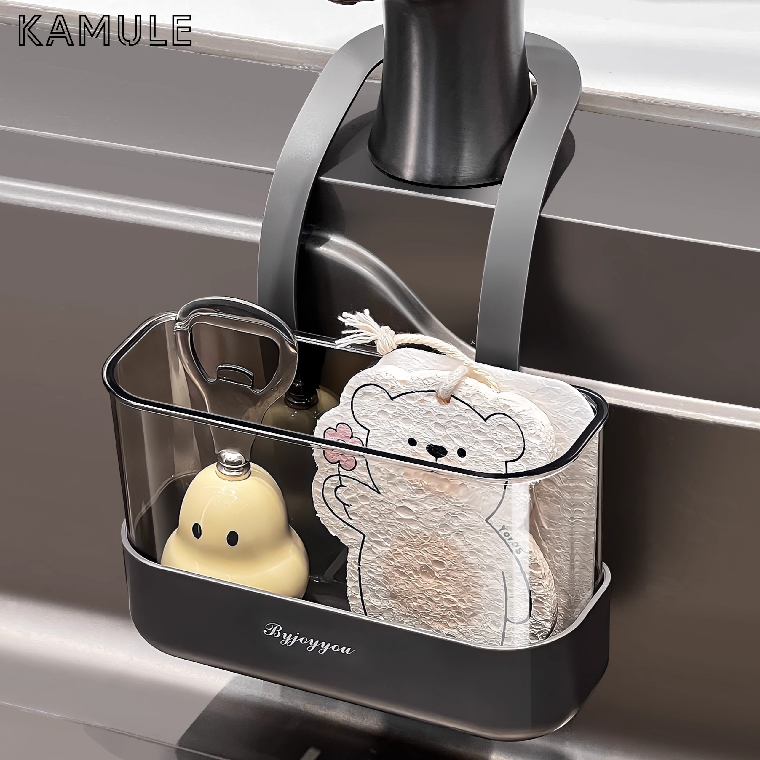 厨房水龙头置物架水槽洗碗洗菜池抹布钢丝球海绵收纳沥水篮挂架