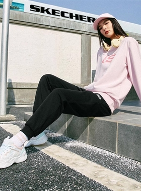 Skechers斯凯奇新款经典百搭束脚裤女潮流舒适运动长裤L223W115