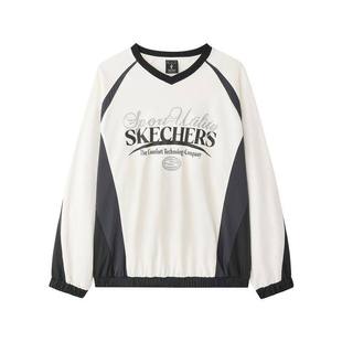 Skechers斯凯奇男女同款 舒适亲肤柔软针织圆领套头卫衣L125U048