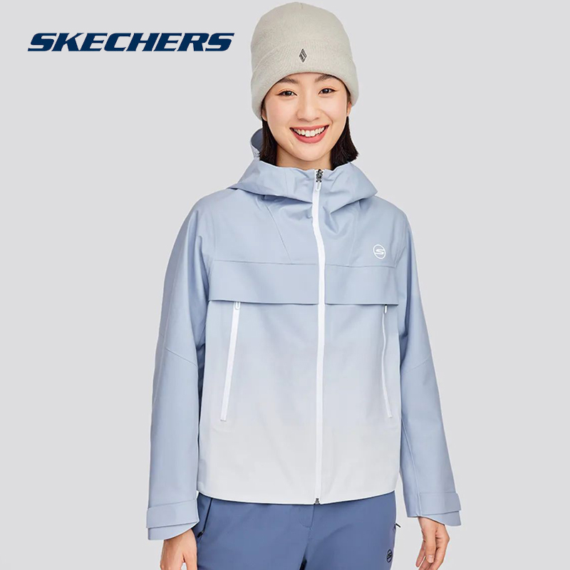 斯凯奇女子春秋户外运动冲锋衣