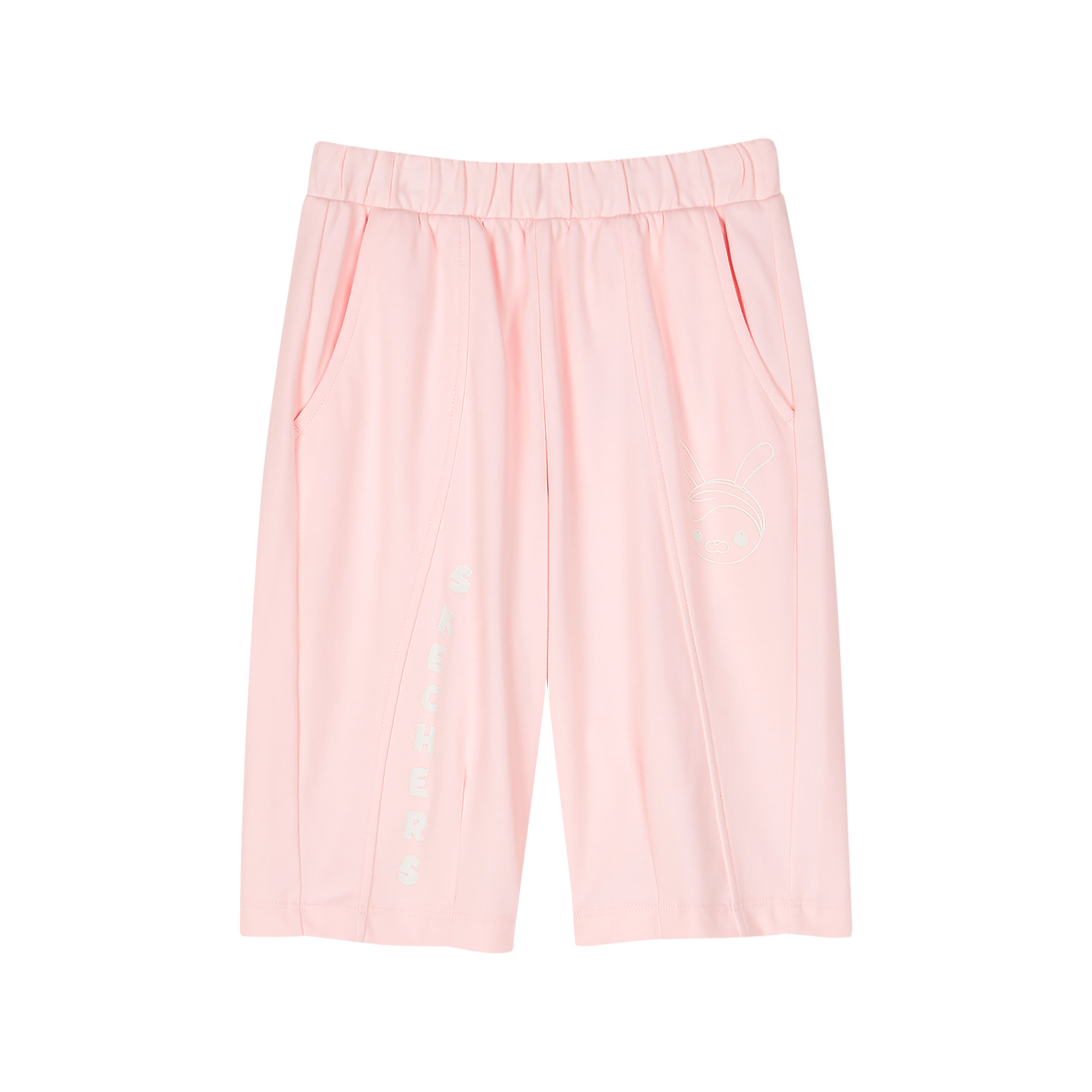 斯凯奇夏季女童直筒休闲七分裤