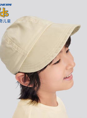 斯凯奇儿童棒球帽男女童夏季纯色休闲运动遮阳透气帽子L224K071
