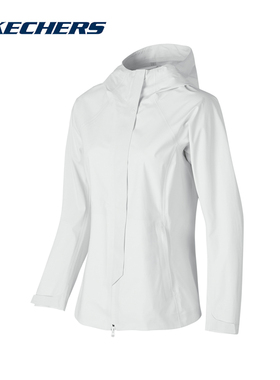 Skechers斯凯奇春秋新款女子运动风衣梭织防泼水连帽外套P324W005