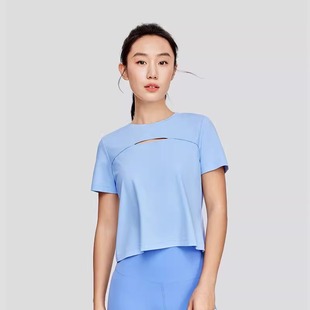 Skechers斯凯奇凉感透气T恤女子镂空设计感短袖 圆领上衣P224W065