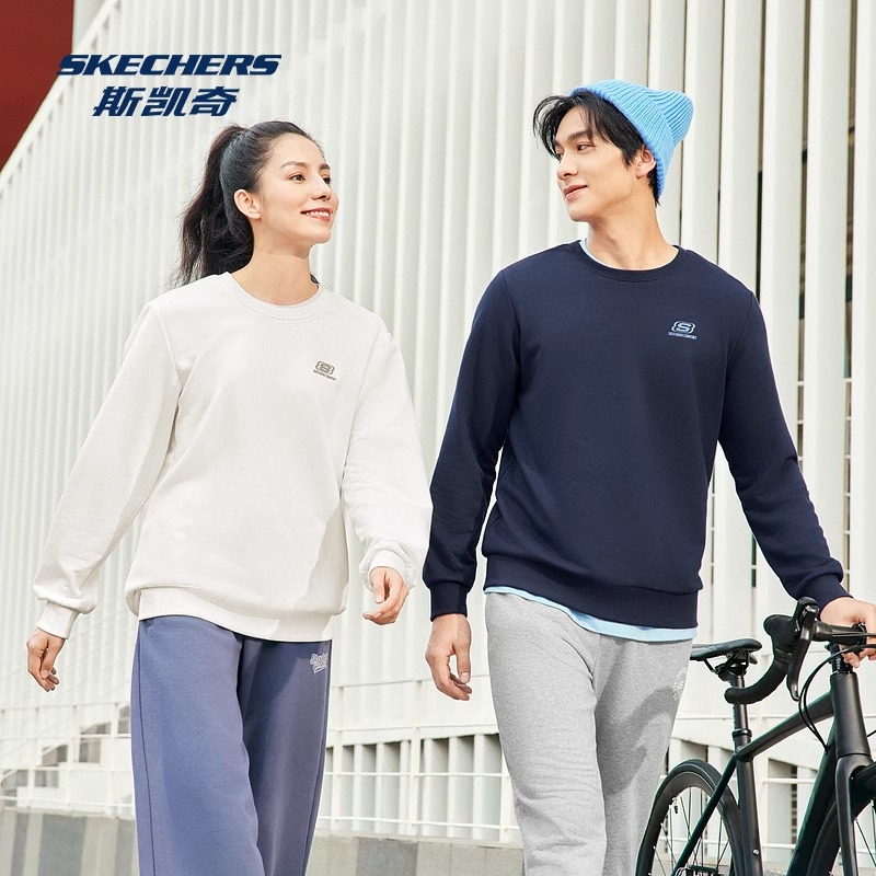 Skechers运动休闲男女圆领卫衣