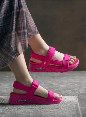 Skechers斯凯奇夏季女款休闲运动纯色气垫厚底减震时尚凉鞋119814