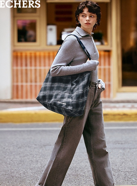 Skechers斯凯奇女斜挎包手提包秋季大容量通勤百搭单肩包L425U047