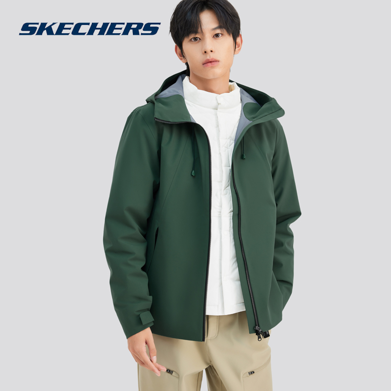 斯凯奇男子两件套可拆卸羽绒服