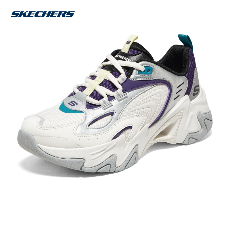 Skechers缓震休闲女子系带机甲鞋