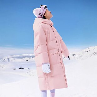 Skechers斯凯奇童装 羽绒服青少年儿童外套P424K075 男女童加厚长款