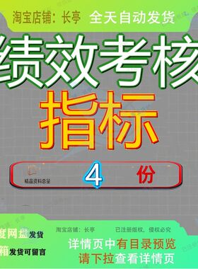 绩效考核指标企业大型全套KPI体系知名业绩型企方案模板精品范文
