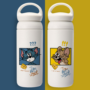 猫咪趣味保温杯情侣款男女杯子创意卡通潮牌一对秀恩爱大容量水杯