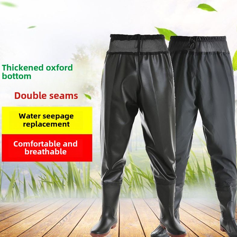 下水裤耐磨雨鞋一体男钓