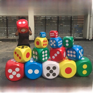 固体泡沫大骰子，大型彩票骰子，活动游戏教学道具，超大筛子
