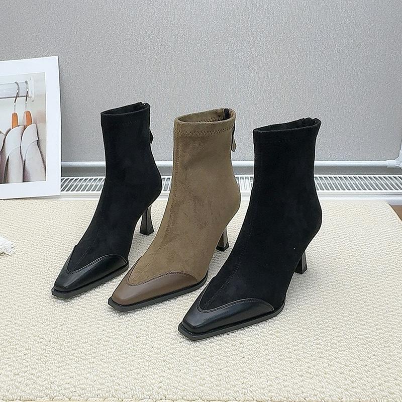 短靴时装靴细跟弹力靴春秋单靴子