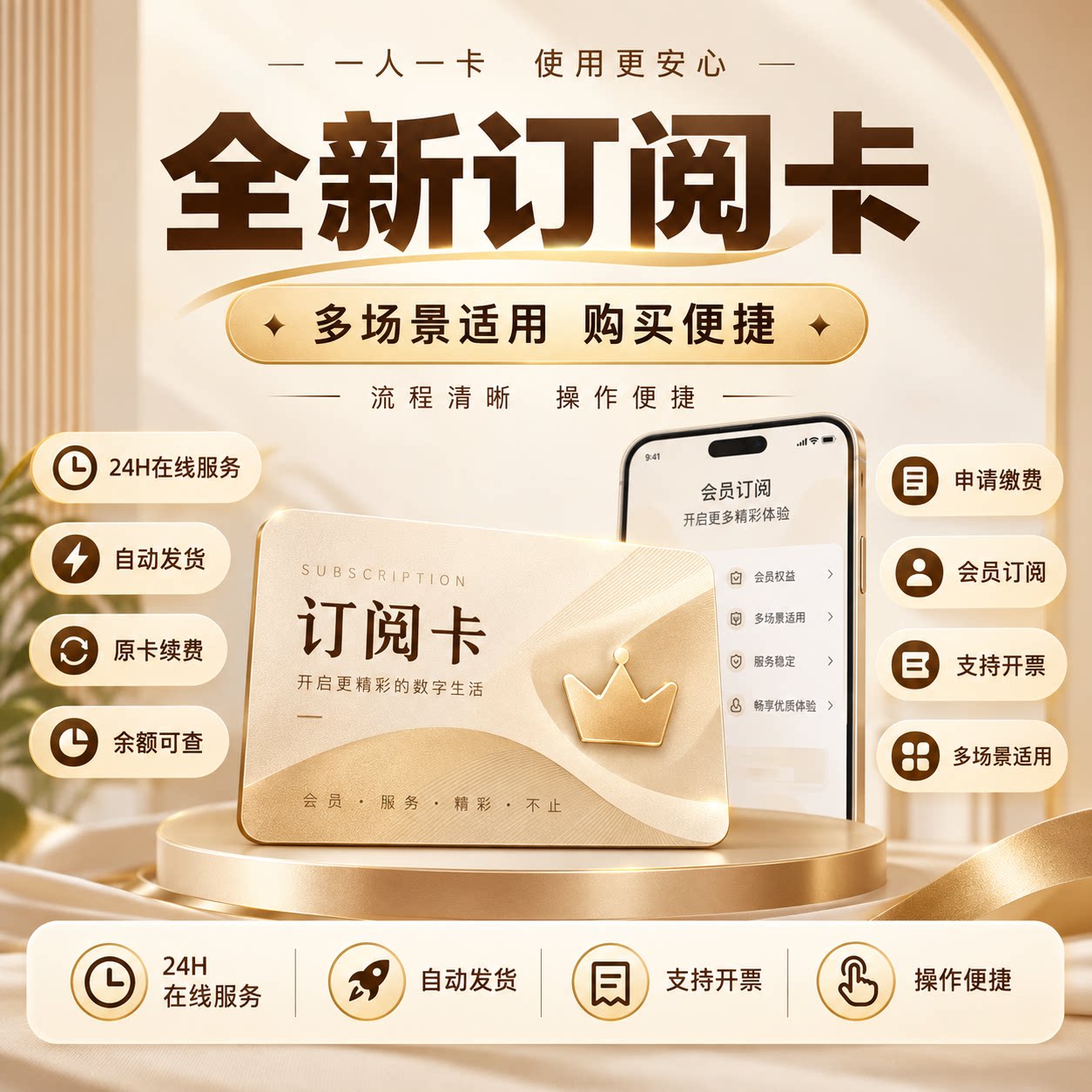 充值新卡 各种网站会员续费 音乐订阅购买 支持所有平台