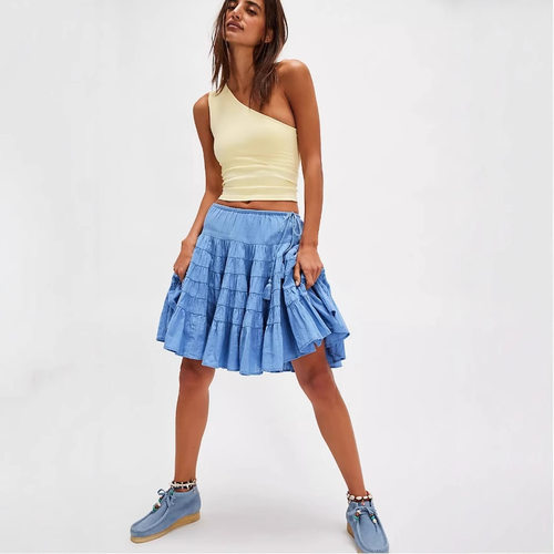 Cross border white cake skirt half skirt for women