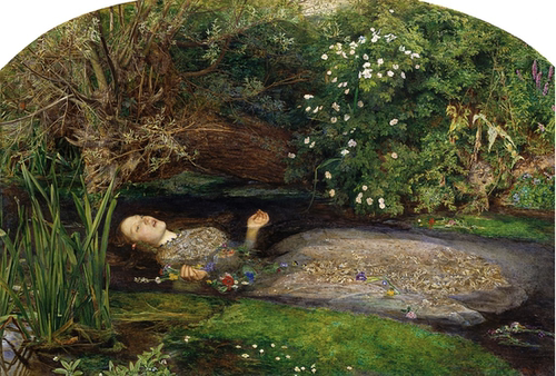 《奥菲莉亚Ophelia》约翰·埃弗里特·米莱斯高清图片22.4M