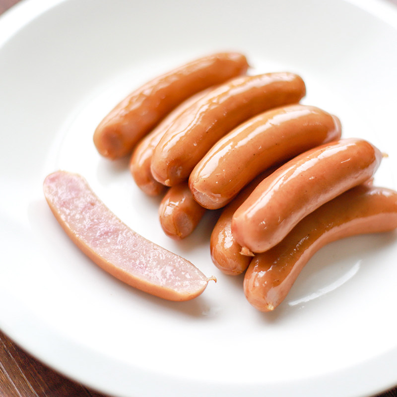 联合康康维也纳香肠500g*2日本特产烟熏小香肠 儿童早餐肠
