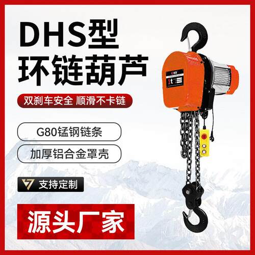 220V环链电动葫芦家用小型电动提升机雄狮牌起重机锰钢链条电葫芦