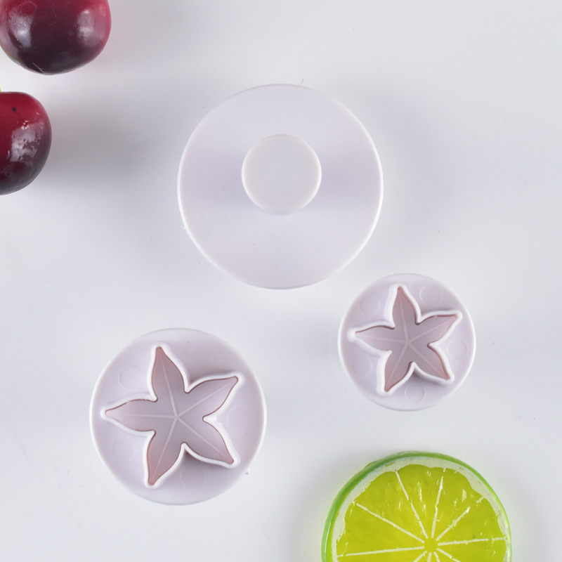 3pcs五瓣花花萼弹簧模 diy烘焙工具 饼干模具 蛋糕装饰花朵磨具