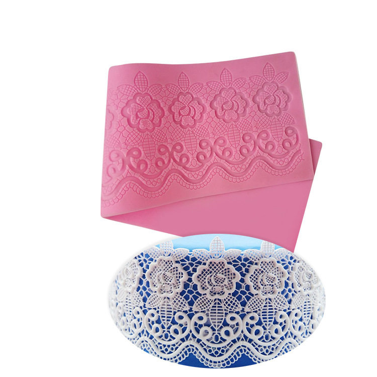 翻糖蛋糕模蕾丝花边模具蛋糕装饰围边模DIY烘焙模翻糖硅胶蕾丝垫