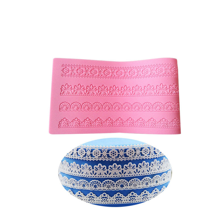 花边蕾丝垫翻糖蛋糕装饰硅胶模具蕾丝花纹花边蛋糕模DIY烘焙模具