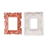 New retro mirror frame mold, photo frame silicone mold, cake decoration, chocolate clay, and epoxy resin creative tool thumbnail 3