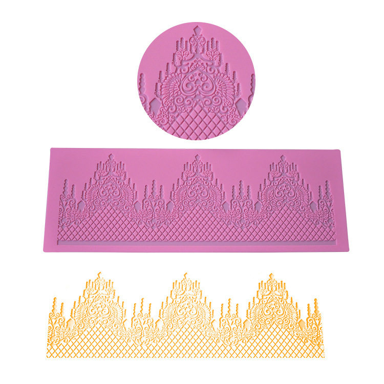 翻糖蛋糕模蕾丝花边模蛋糕装饰围边模DIY烘焙模翻糖硅胶模