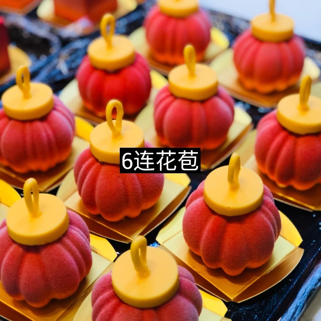 6连花苞新年灯笼南瓜番茄西红柿水果洋葱法式蛋糕慕斯硅胶模具diy,厨房/烹饪用具,烘焙模具,淘宝优惠券,粉丝福利购,淘宝优惠卷