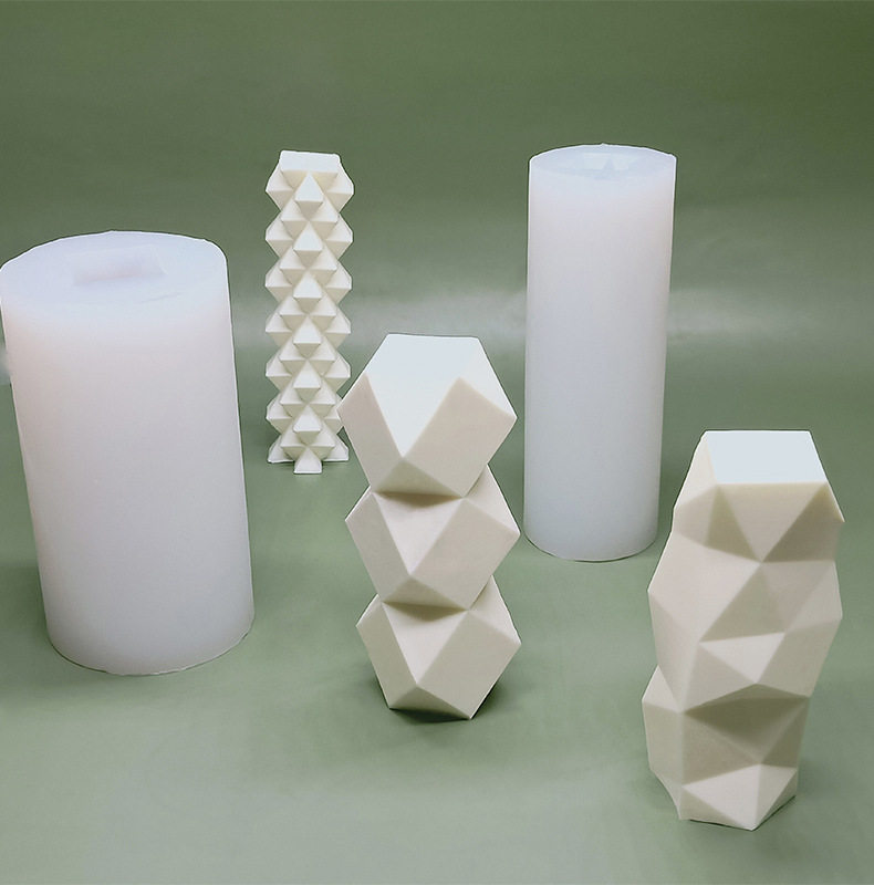 几何菱形立体钻石切面香薰蜡烛硅胶模具家居滴胶石膏摆件