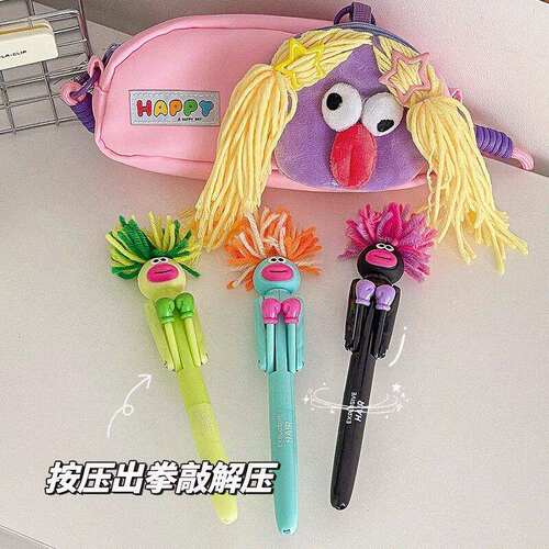 解压拳击笔可爱搞怪创意学生速干刷题笔高颜值稀奇古怪礼物圆珠笔