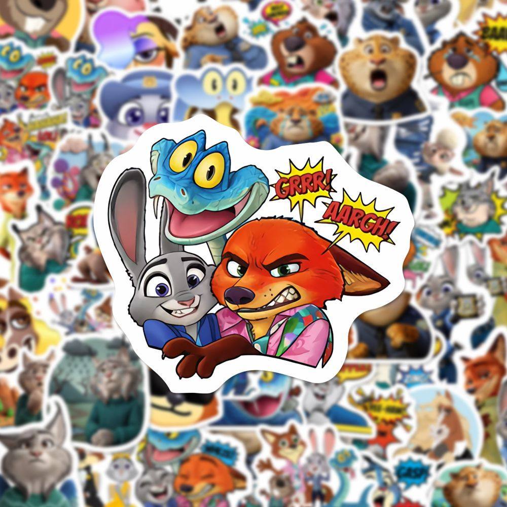 210张疯狂动物城表情包贴纸可爱卡通精美周边装饰手机壳防水贴纸