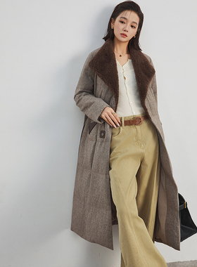 加厚保暖90白鹅绒2025冬季新款气质收腰羊羔毛领羽绒服长款外套女