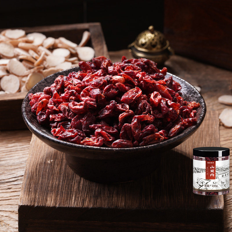 胡庆余堂山萸肉去核山茱萸中药材泡水煲汤粒大饱满100g