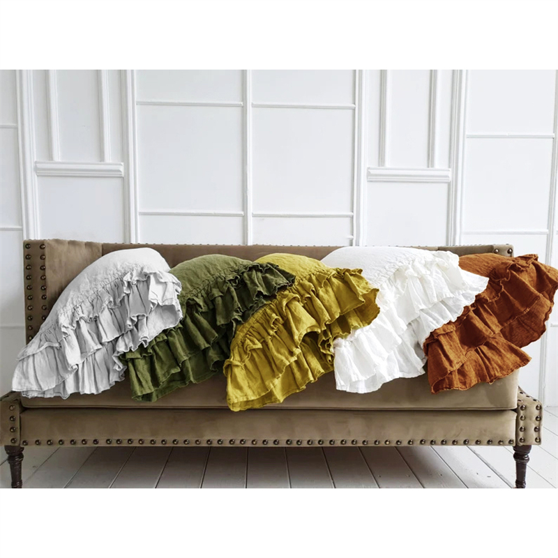 双层鱼尾枕套亚麻抑菌单个