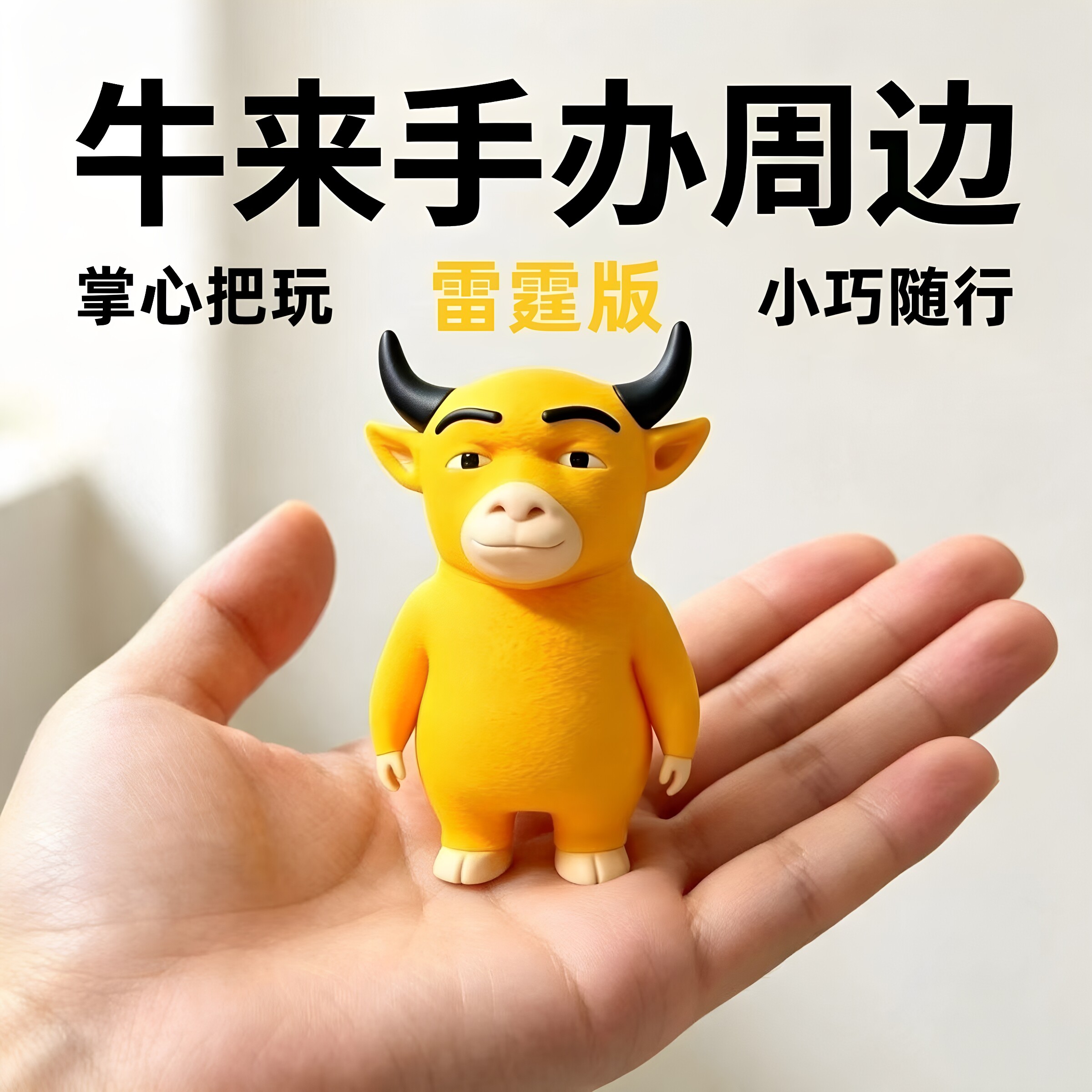 牛来周边手办涨停牛牛摆件治愈小助手办公桌牛来手办电影黄牛抽象