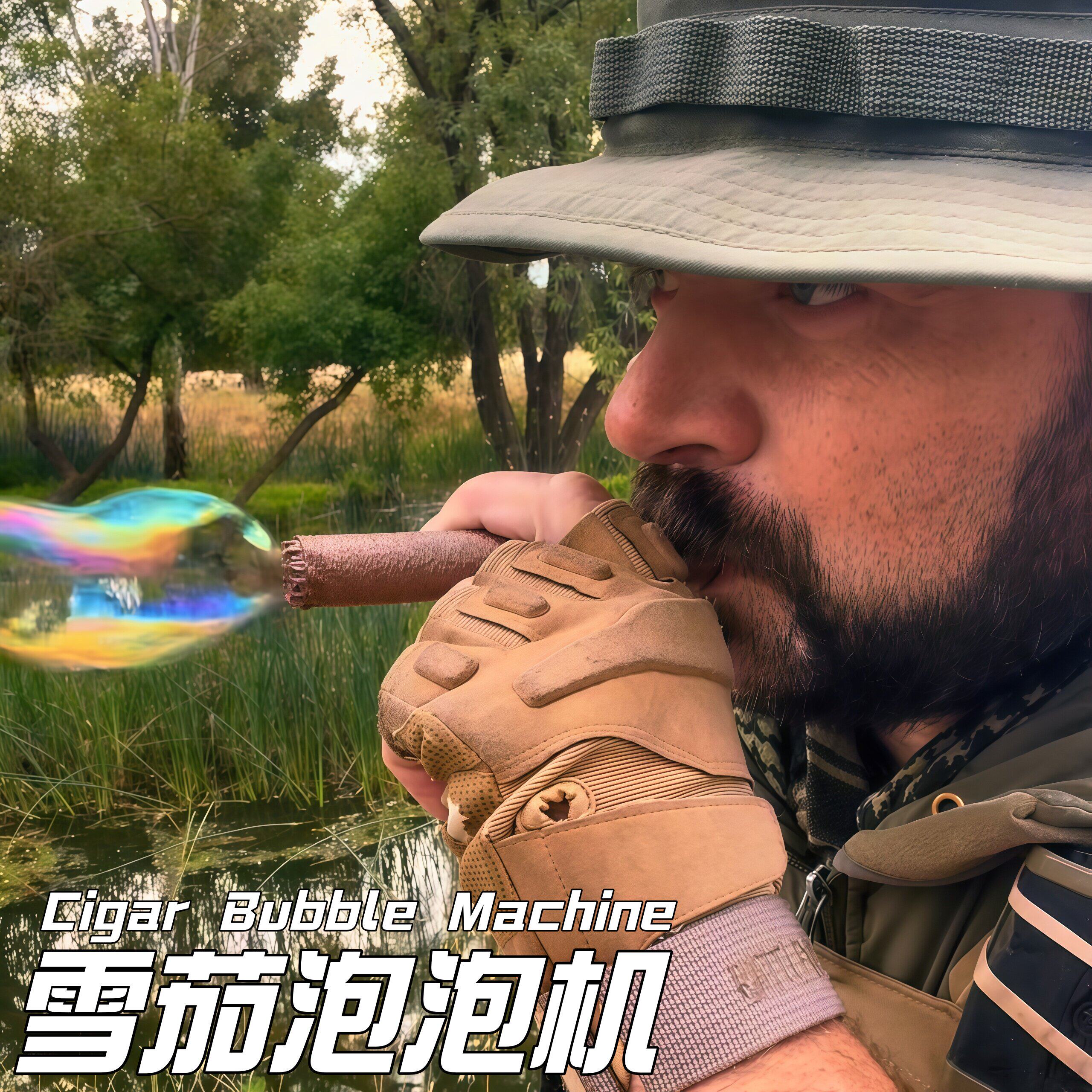 雪茄泡泡机仿真搞怪泡泡棒趣味吹泡泡玩具户外拍照道具整蛊神器