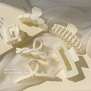 白色系抓夹女后脑勺发夹头发鲨鱼夹子大号气质发卡头饰 2023年新款