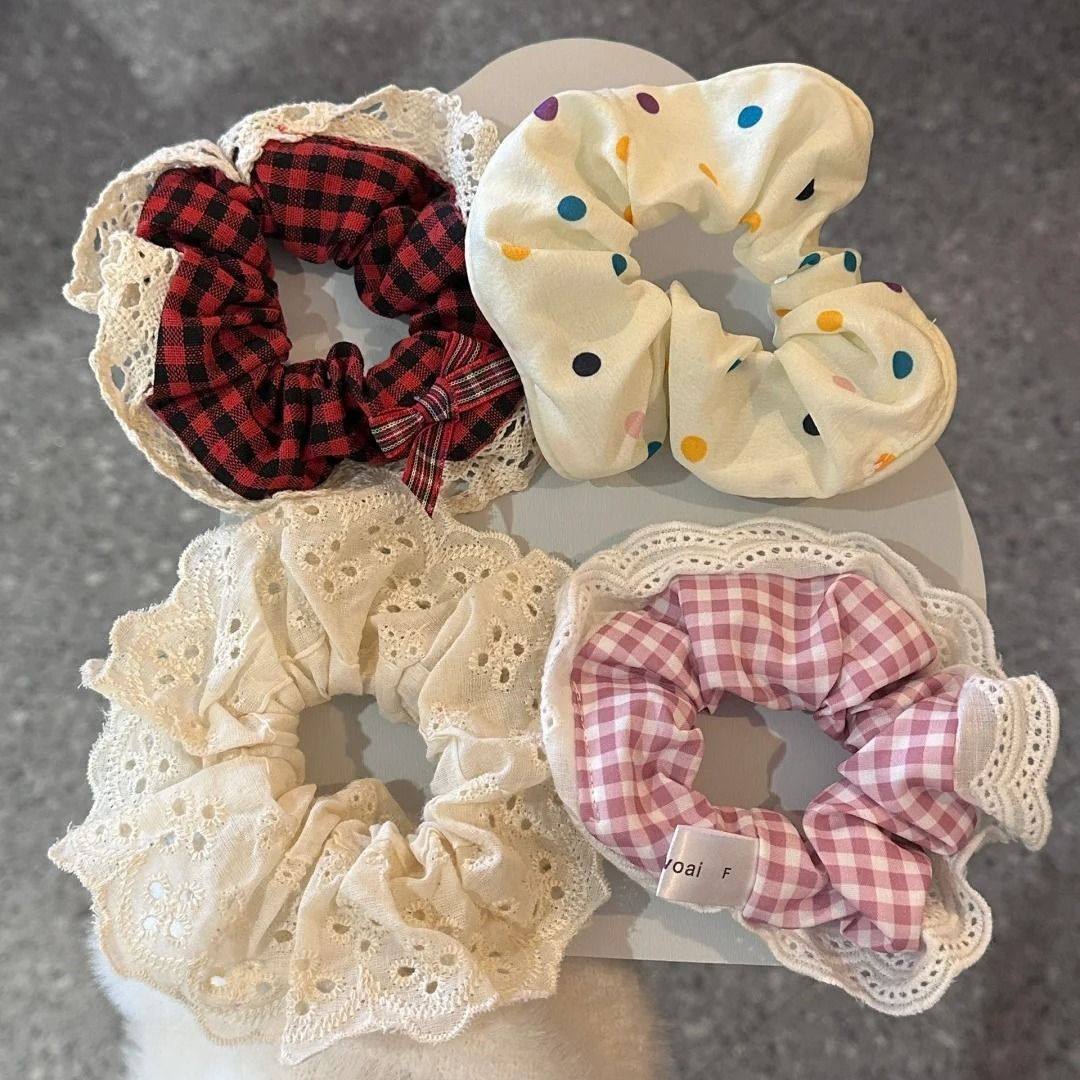 氛围红色格子大肠发圈女生秋冬韩系复古高级感头饰网红高弹力发绳,饰品/流行首饰/时尚饰品新,发饰,淘宝优惠券,粉丝福利购,淘宝优惠卷