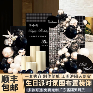 十八岁成人礼生日布置装饰场景气球背景kt板定制网红男女30岁派对