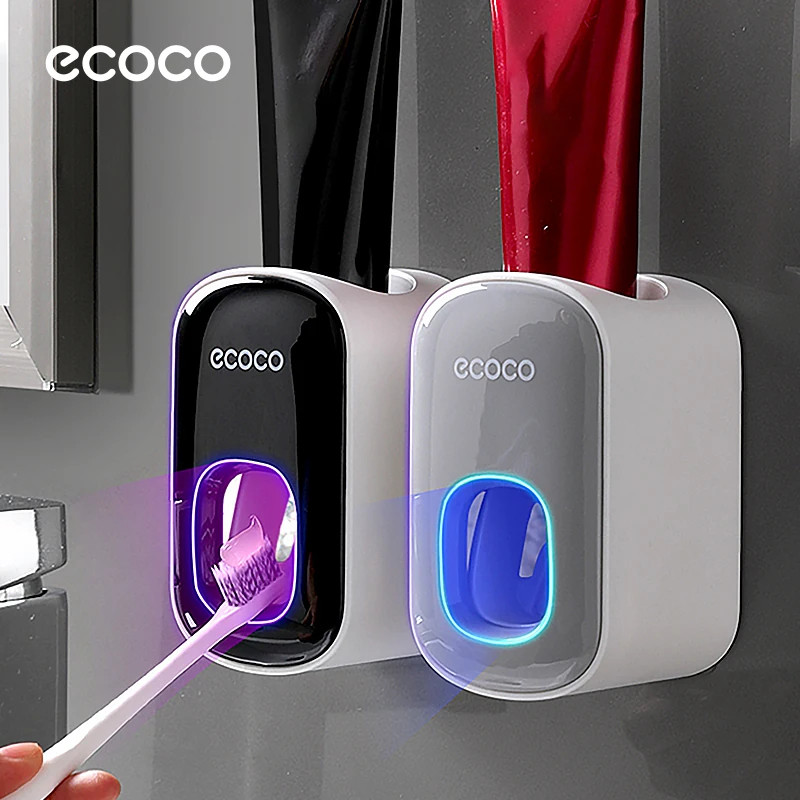 ecoco免打孔紫外杀菌壁挂挤牙膏