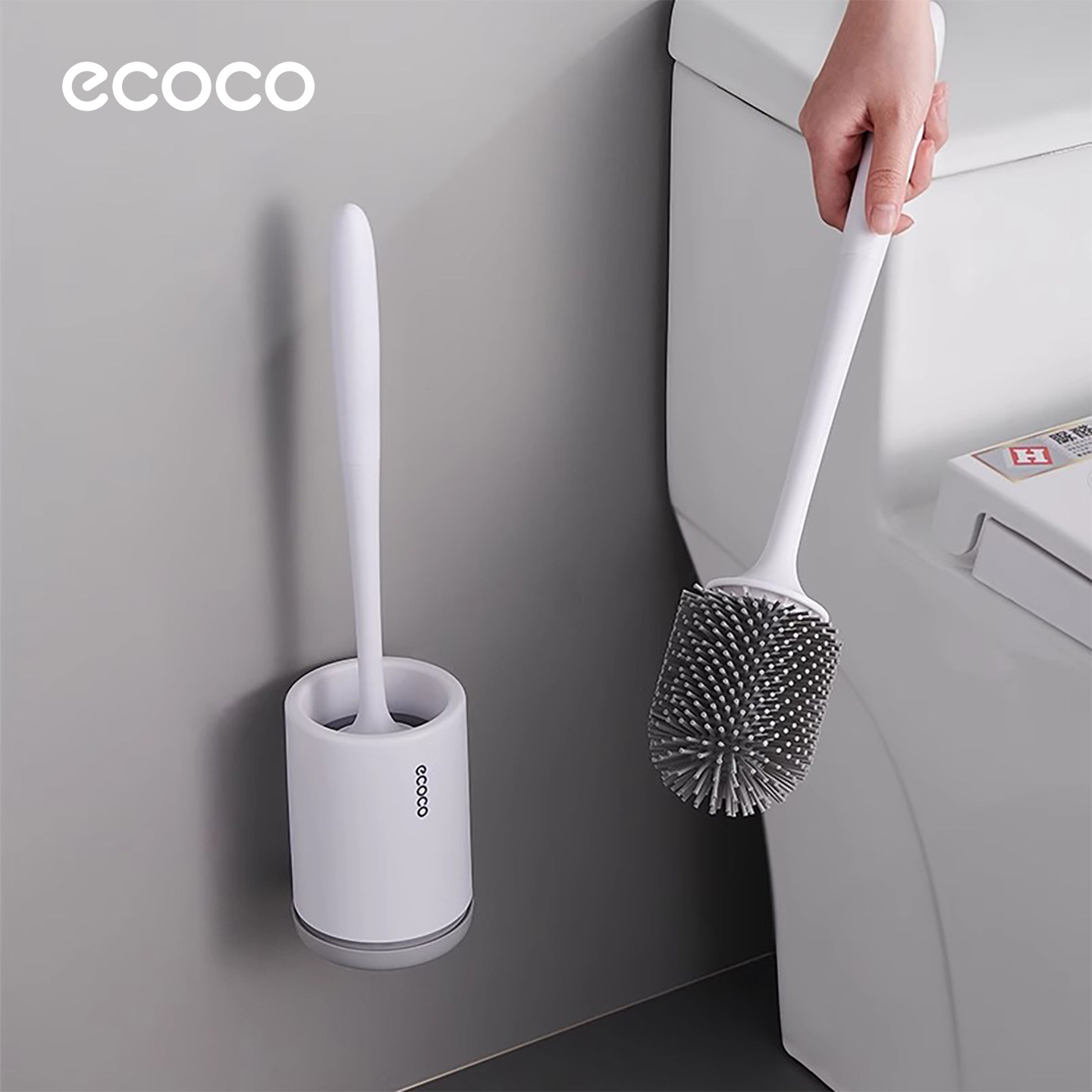 ecoco硅胶无死角马桶刷置物架图片