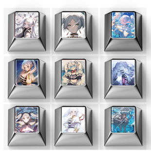 二次元葬送的芙莉莲锌合金金属键帽单个Tab键盘夜魔回车原厂删除