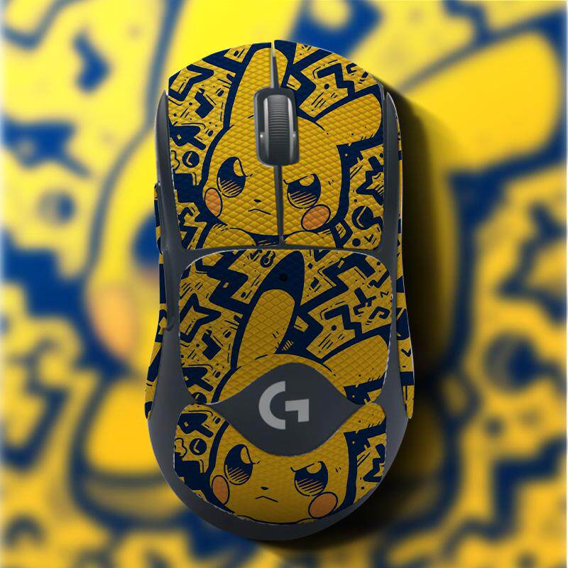 诗图鲨菱纹防滑贴适用GPW鹰眼四代鼠标贴神奇宝贝图案耿鬼皮卡丘