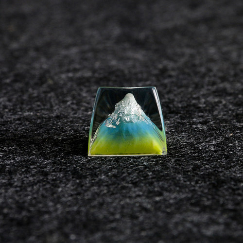 诗图鲨《小世界-富士山下》个性键帽机械键盘树脂键帽透光十字轴