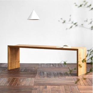 凳原木床尾凳长餐凳子 北欧换鞋 凳实木设计师创意餐桌长条凳穿鞋