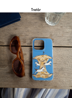 Tretar「海滨旋木」双面覆膜 磨砂大孔 IMD手机壳 适用iPhone16Pro