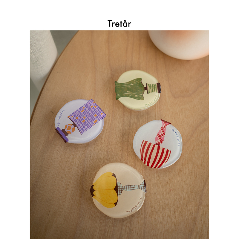 Tretar 「手绘台灯」透明气囊手机支架 粘贴式简约创意