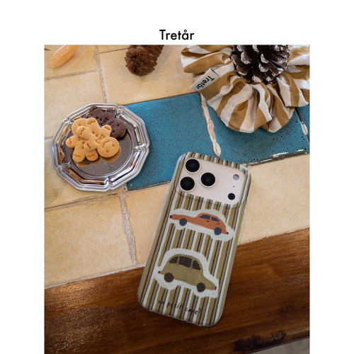 Tretar「松林车记」双面覆膜 磨砂大孔 IMD手机壳 磁吸环Magsafe适用17Pro